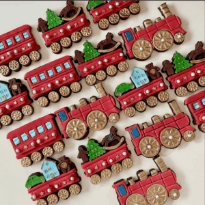 Pierniki świąteczne pociąg