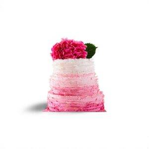 Tort falbankowy różowy