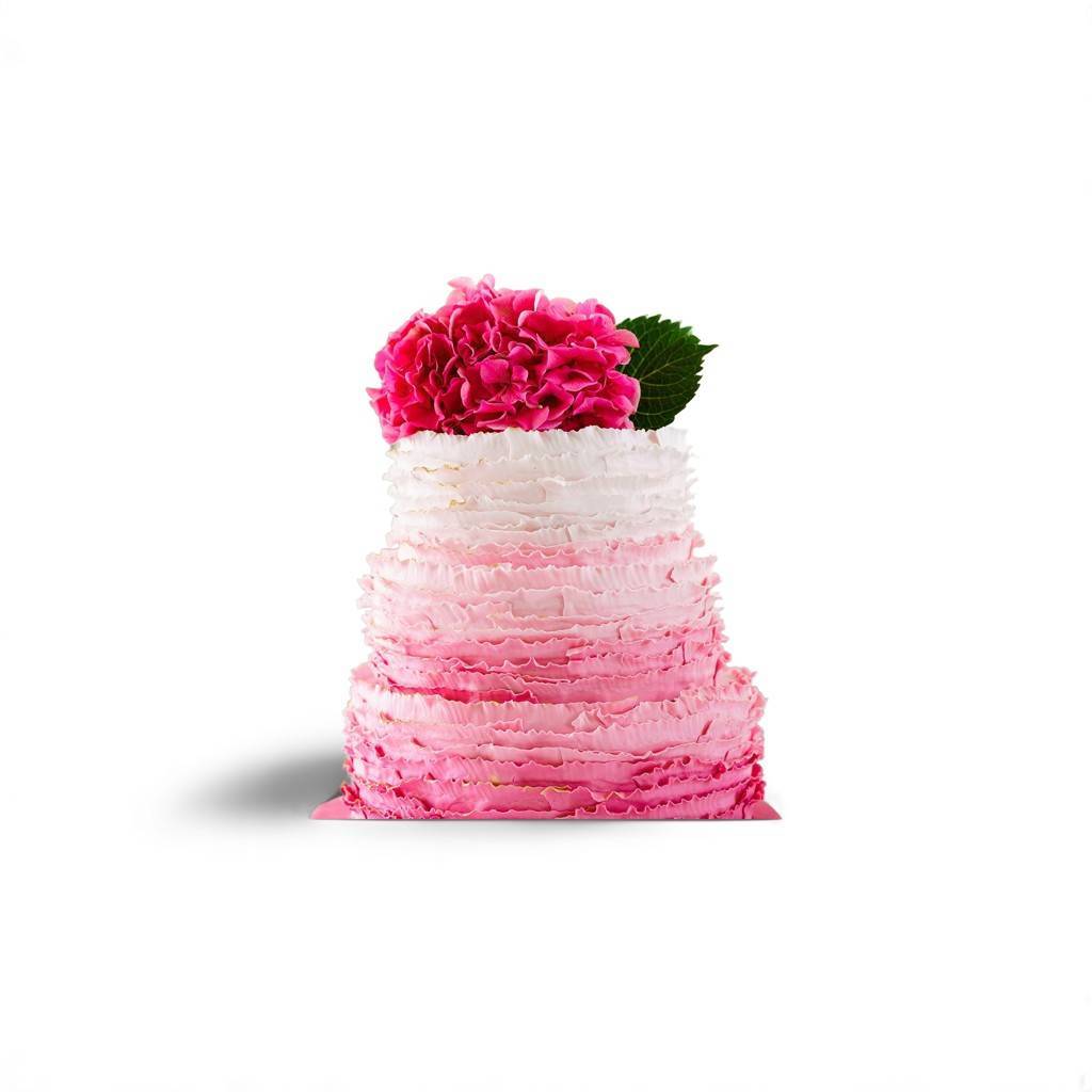 Tort falbankowy różowy 1 Tort falbankowy różowy