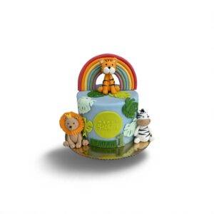 Tort dżungla lew zebra tygrys
