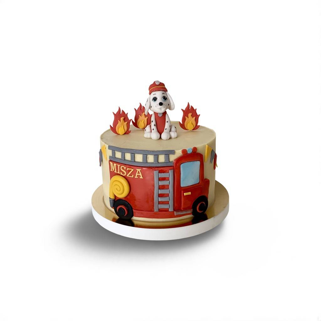 Tort Psi Patrol Chase 1 Ręcznie robiony tort urodzinowy na zamówienie w Warszawie – dekoracyjny tort w różnych stylach, idealny na każdą okazję