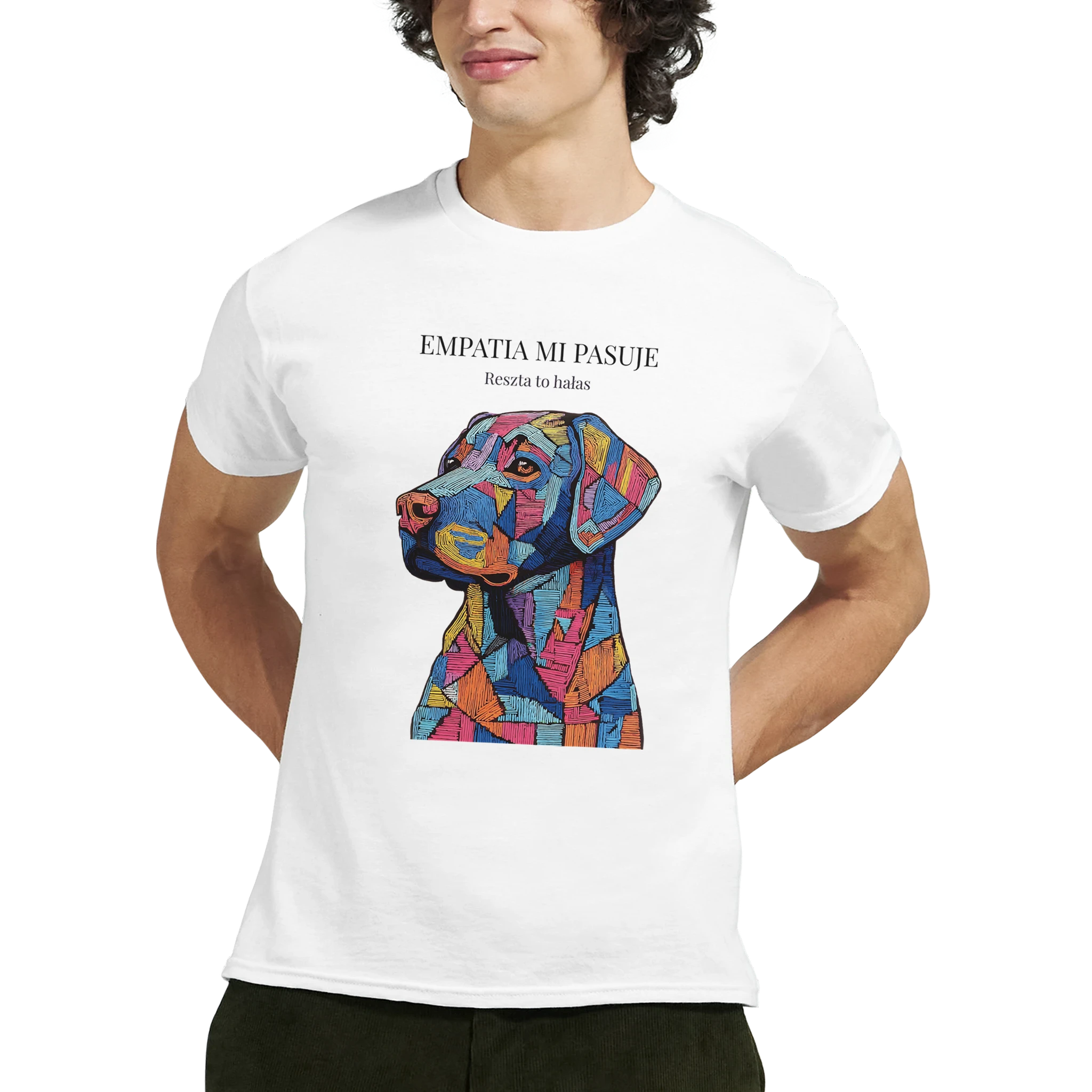 Empatia mi pasuje – Reszta to hałas | Koszulka unisex 4 a12d140a-6701-4057-b46f-858cfd3a7e65