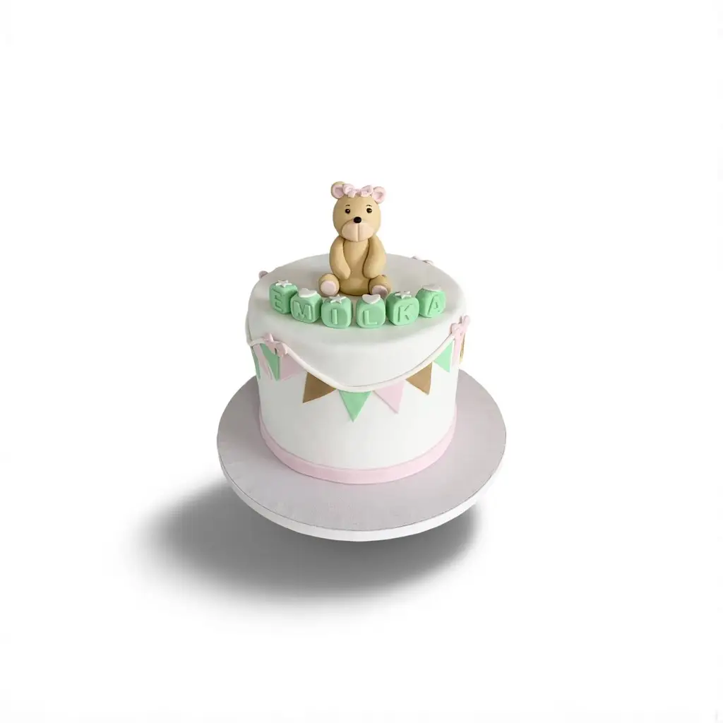Tort z misiem 1 Ręcznie robiony tort urodzinowy na zamówienie w Warszawie – dekoracyjny tort w różnych stylach, idealny na każdą okazję