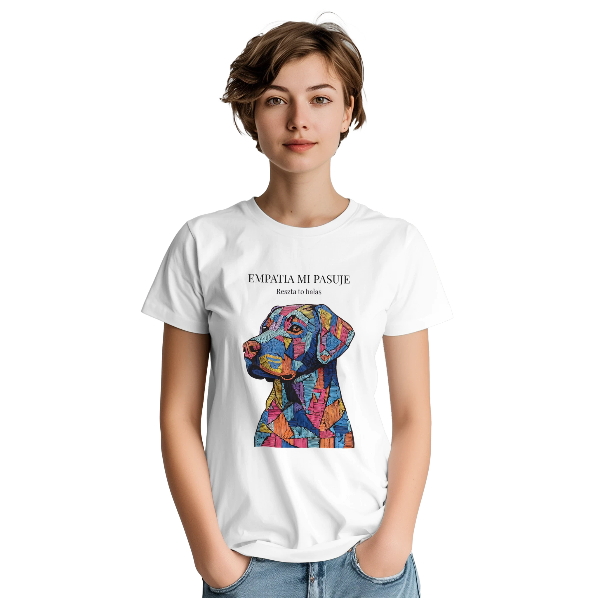 Empatia mi pasuje – Reszta to hałas | Koszulka unisex 10 e32ac41b-3631-4432-a27c-51fbfba7323a